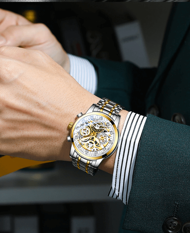 SkeletonWatch - Montre Homme Squelette Design Noir