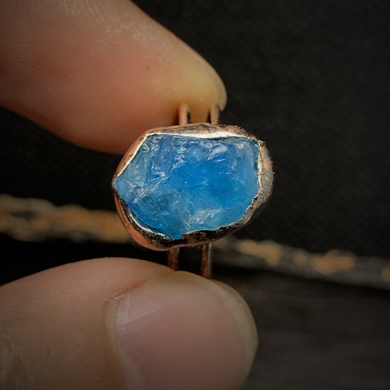 Selina - Bague pierre de naissance naturelle brute réglable