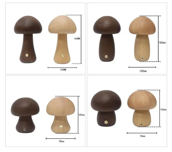 GlowShroom - Veilleuse Champignon LED en Bois