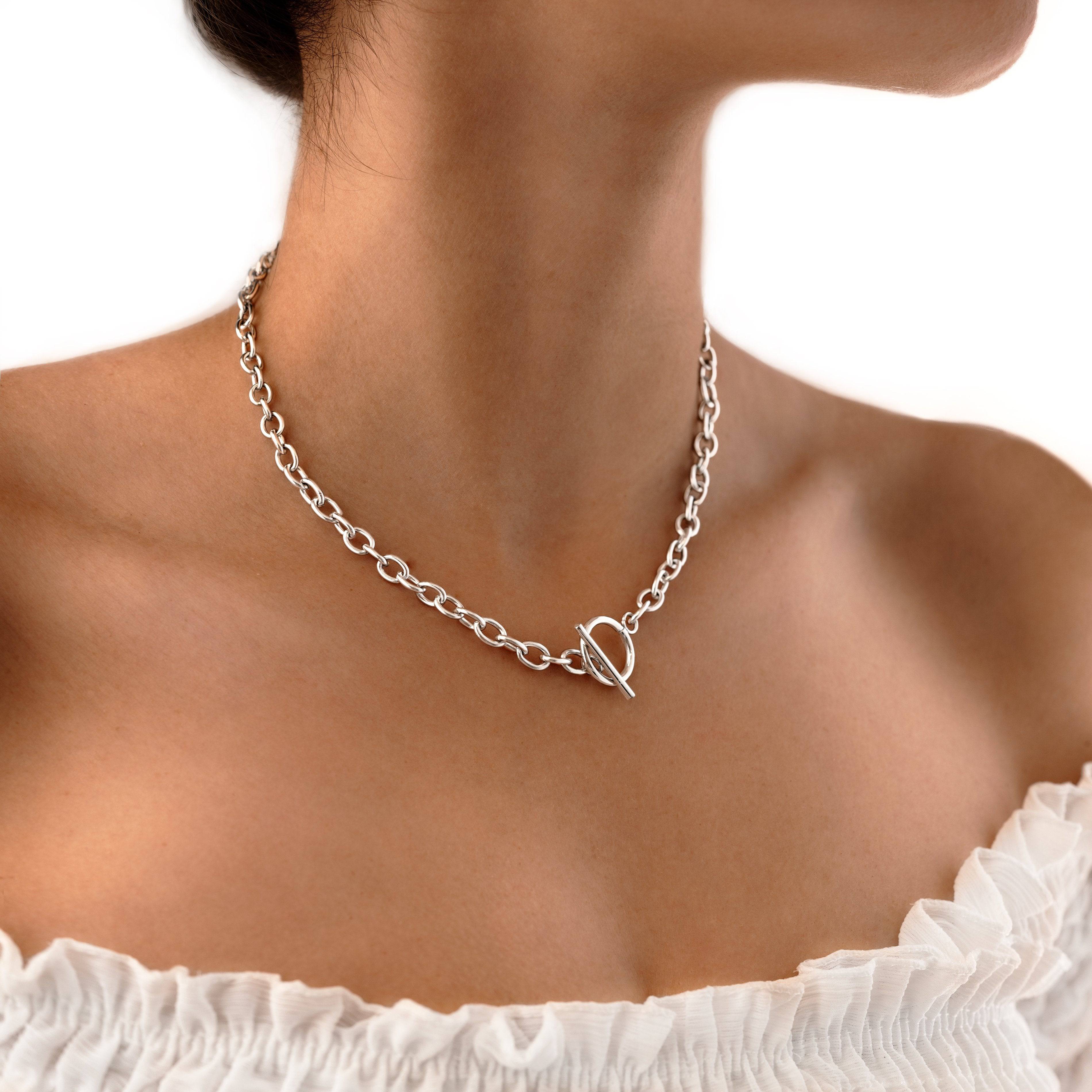 Noelia - Collier géométrique en argent minimaliste