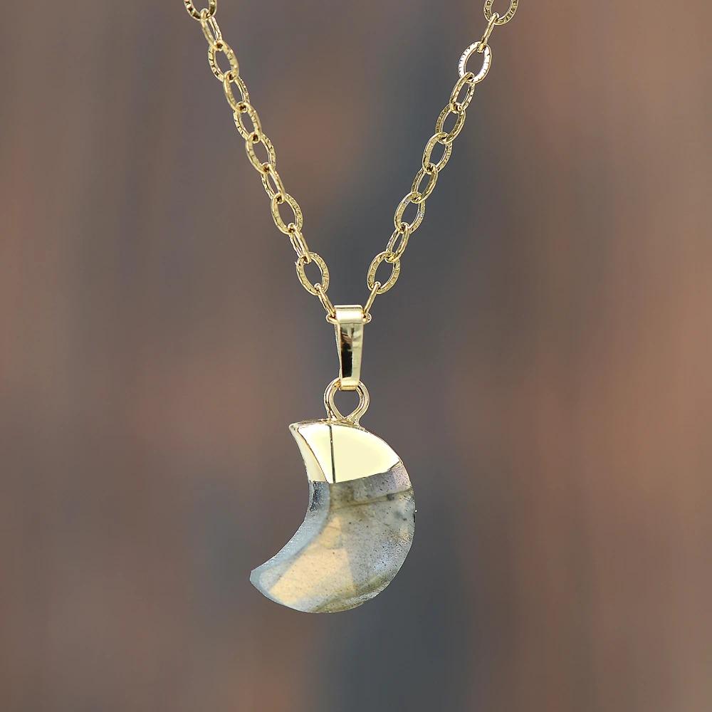 Collier en pierre de lune - Pendentif en pierre de lune naturelle
