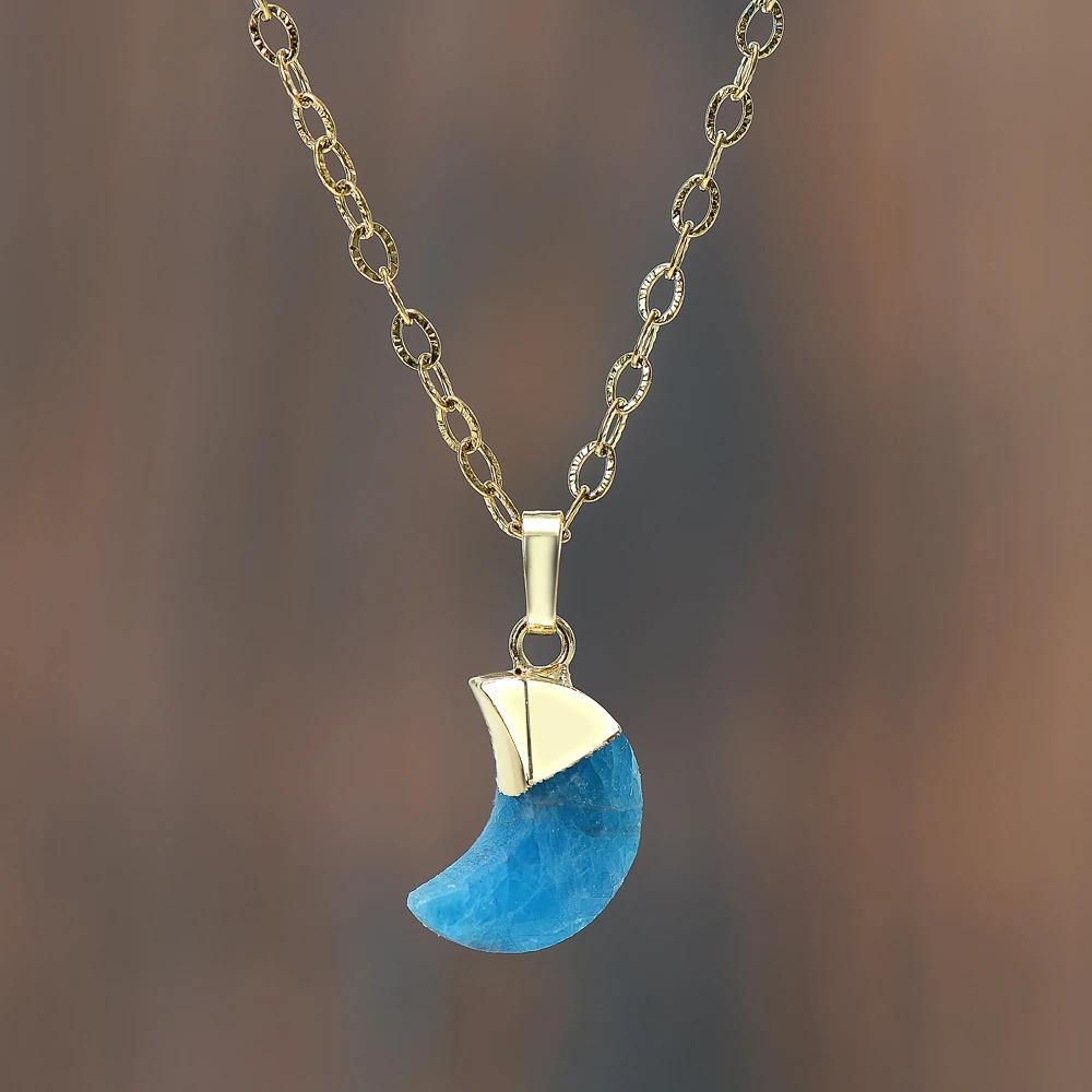 Collier en pierre de lune - Pendentif en pierre de lune naturelle