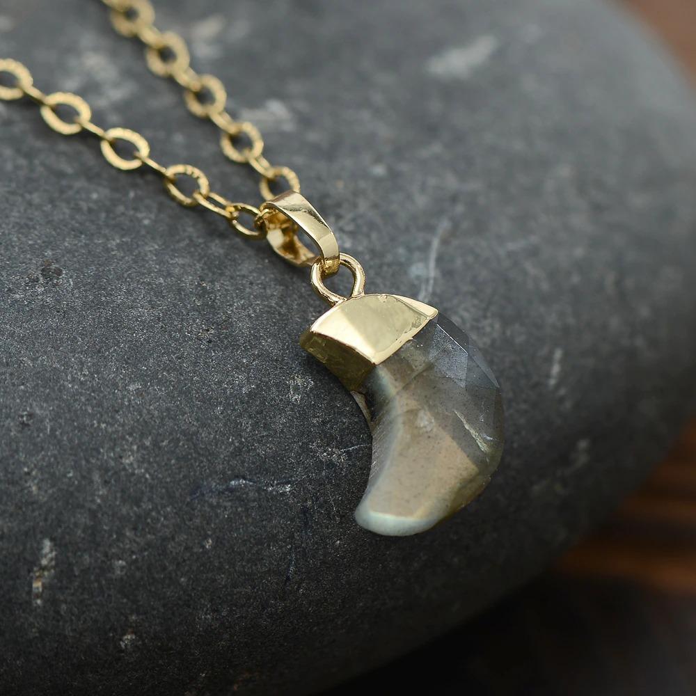 Collier en pierre de lune - Pendentif en pierre de lune naturelle