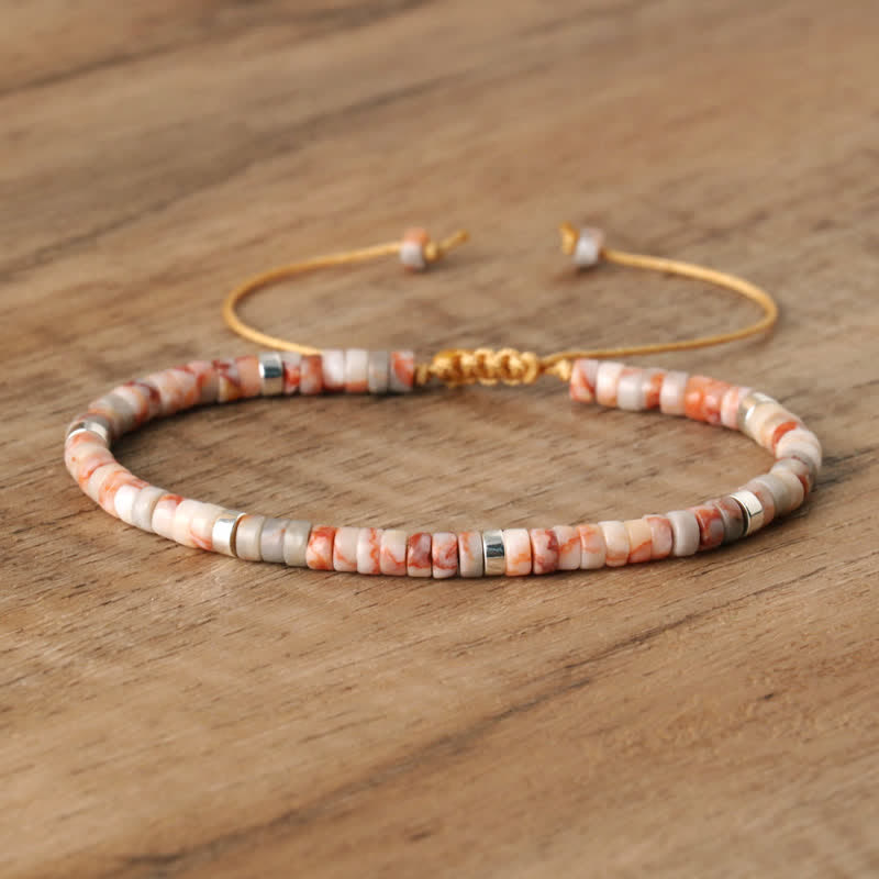 Seraphina - Bracelet tressé en pierres naturelles 2,4 mm