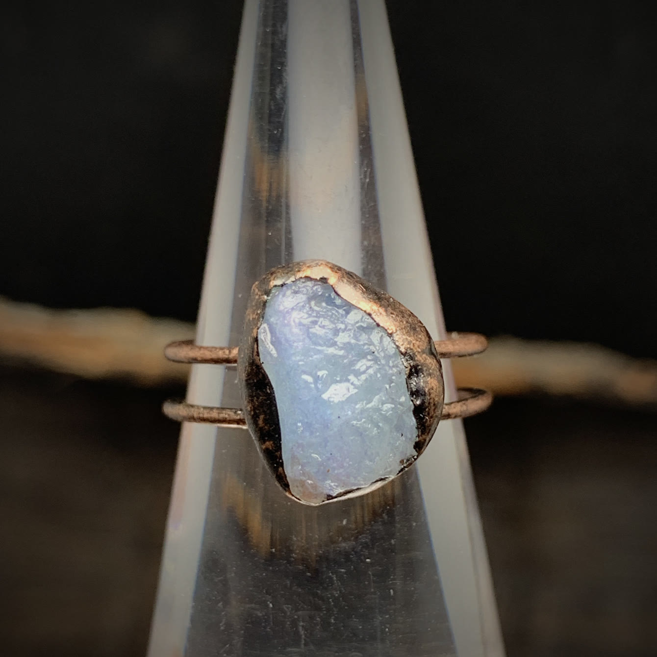Selina - Bague pierre de naissance naturelle brute réglable