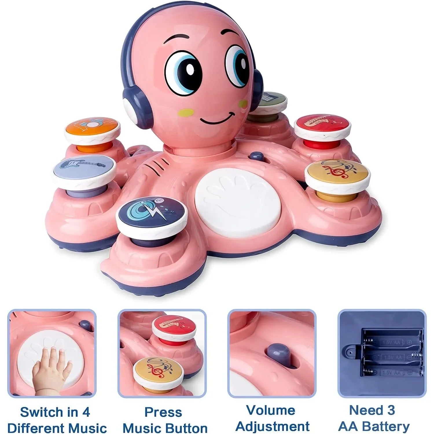 OctoJam – Jouet Musical Pieuvre pour Enfants