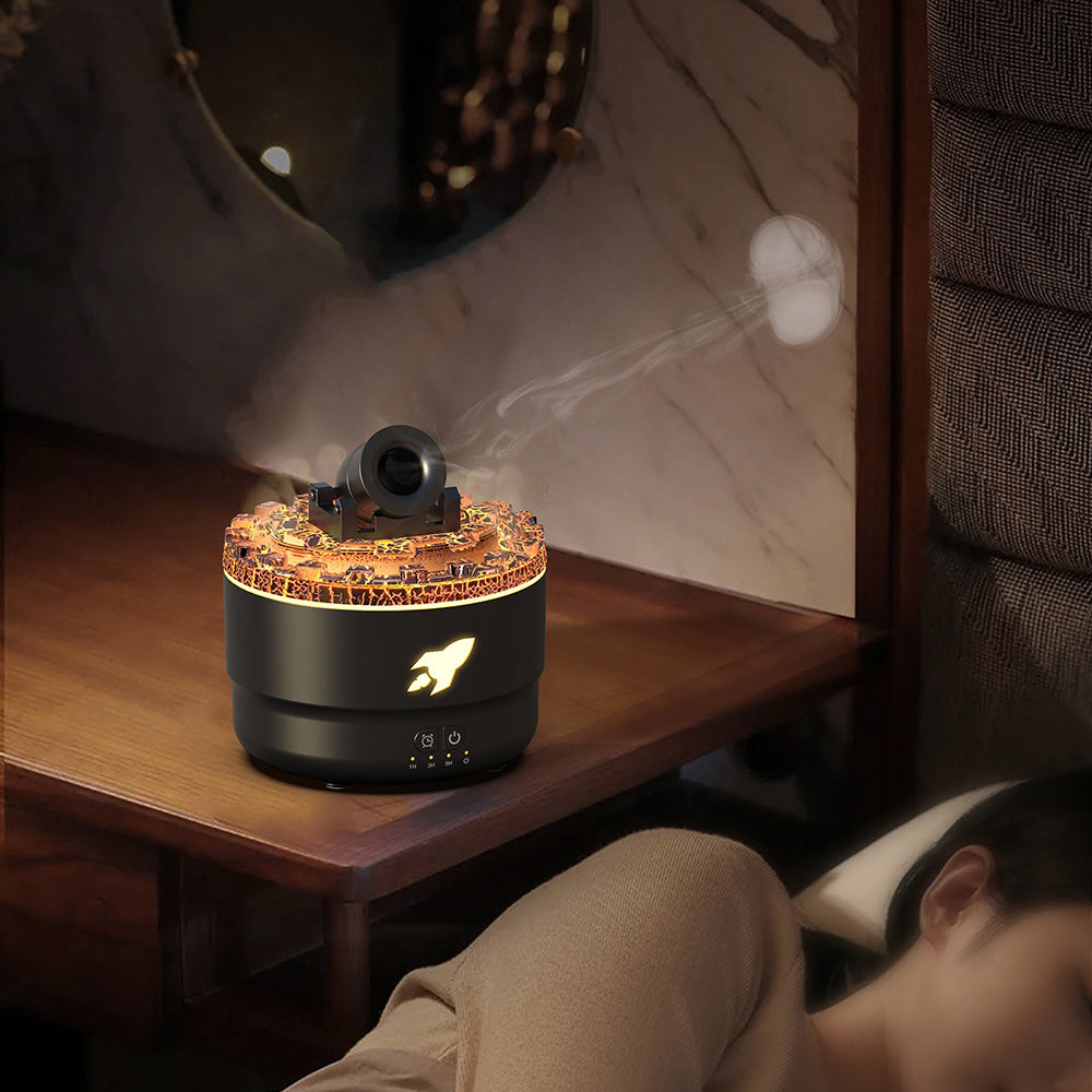 LavaGlow - Diffuseur d'arômes effet lampe à lave LED