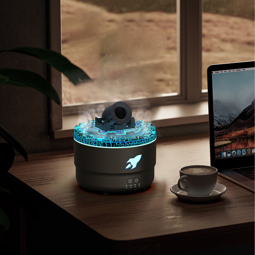 LavaGlow - Diffuseur d'arômes effet lampe à lave LED