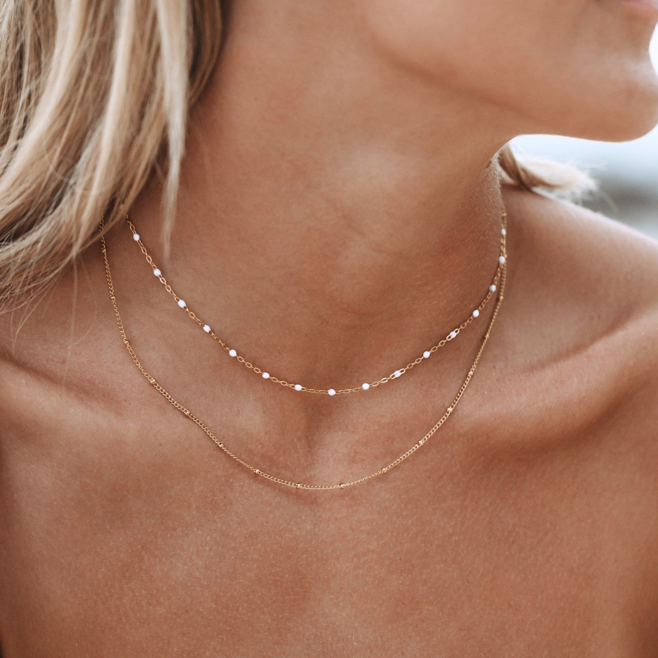 Amara - Choker double rang de perles