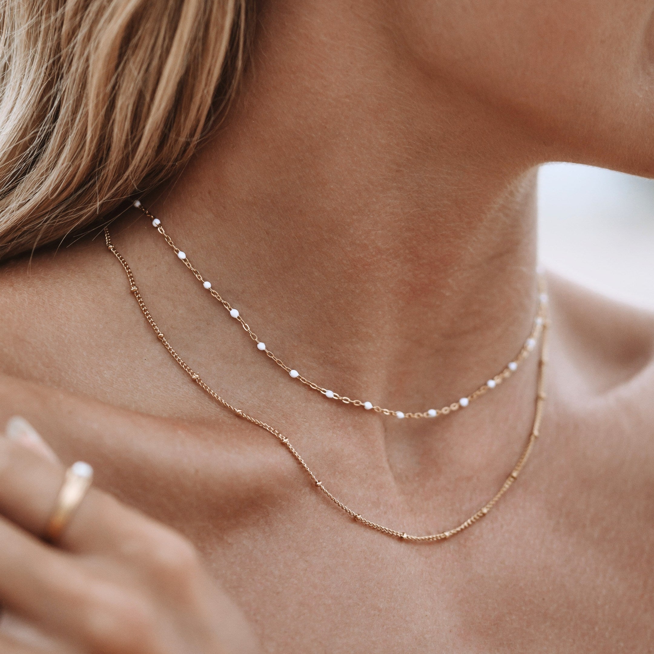 Amara - Choker double rang de perles