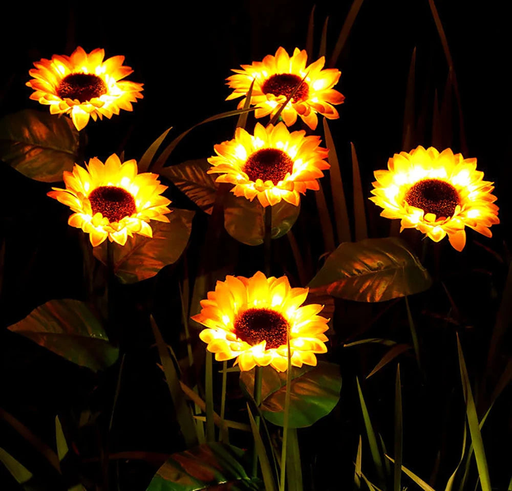 SolarBloom - Lampe de Jardin Solaire Tournesol Réaliste