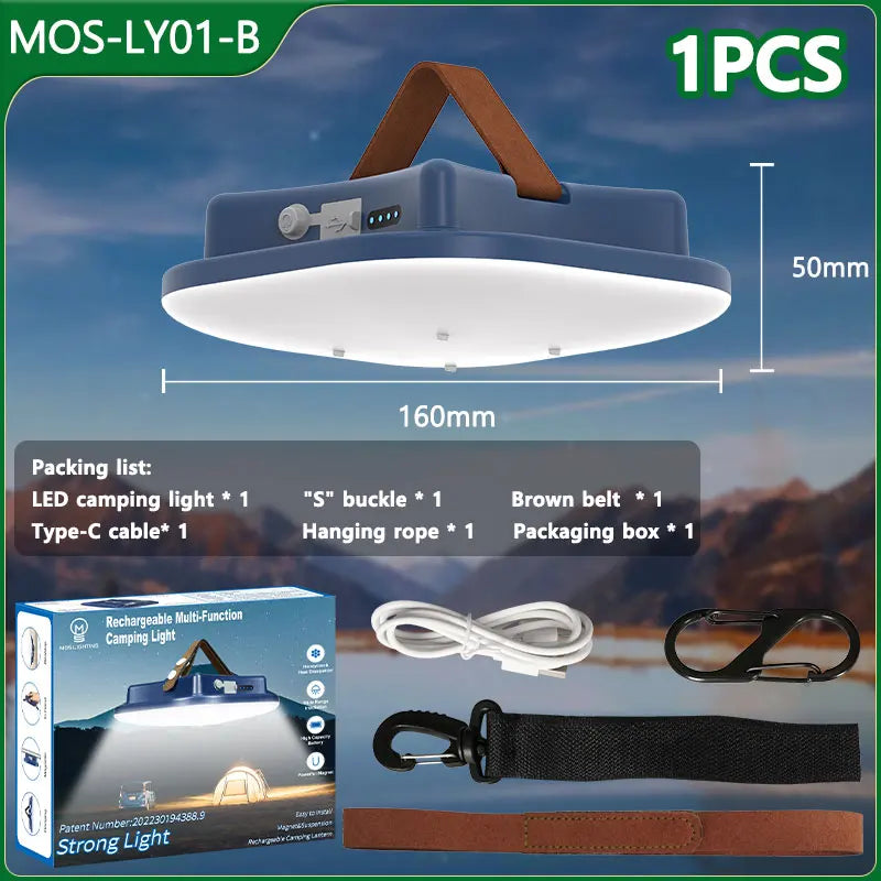 PowerGlow - Lampe Camping LED Rechargeable Aimantée
