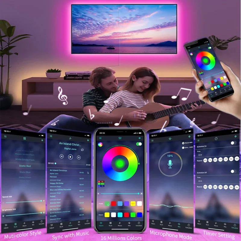GlowShift - Ruban LED RGB pour Chambre et TV