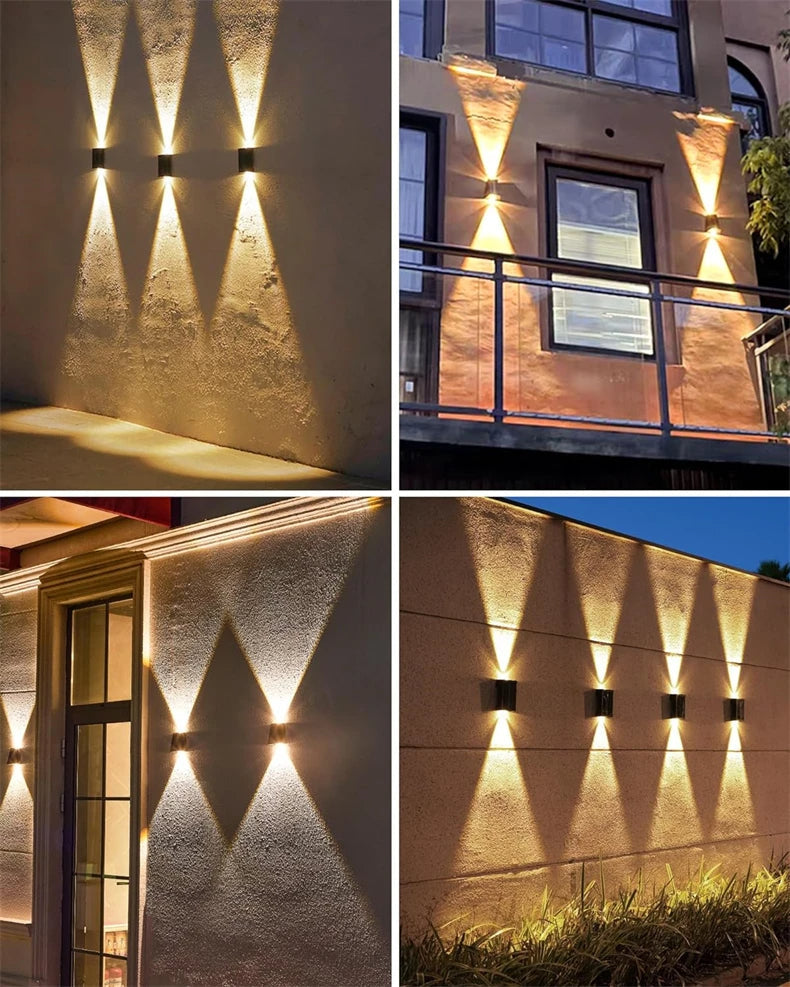 Lampes Solaires Murales LED - Éclairage de jardin sans fil à allumage automatique