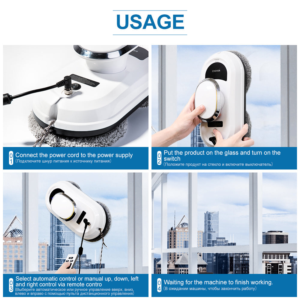 CleanBot - Robot Nettoyeur Fenêtres Télécommandé