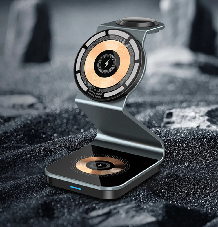 Chargy Pro - Chargeur Magnétique 3-en-1 Sans Fil