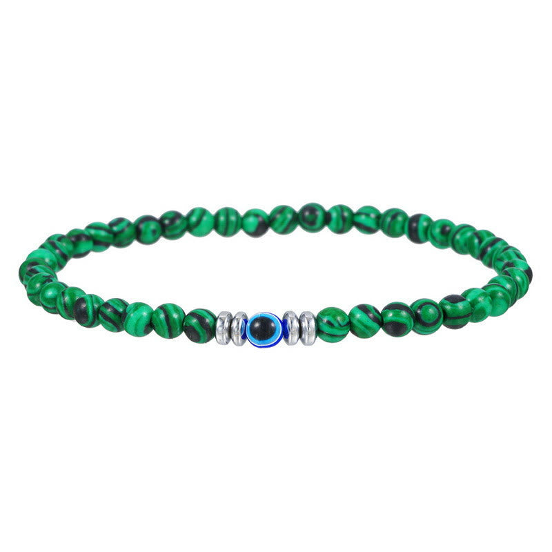 Thor - Bracelet mauvais œil en pierres naturelles 4mm pour homme