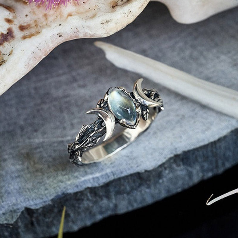 Iris - Bague statement pierre de lune élégante