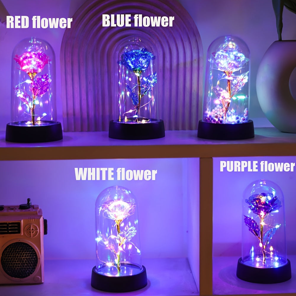 GoldenRose - Lampe fleur decorative pour une ambiance romantique