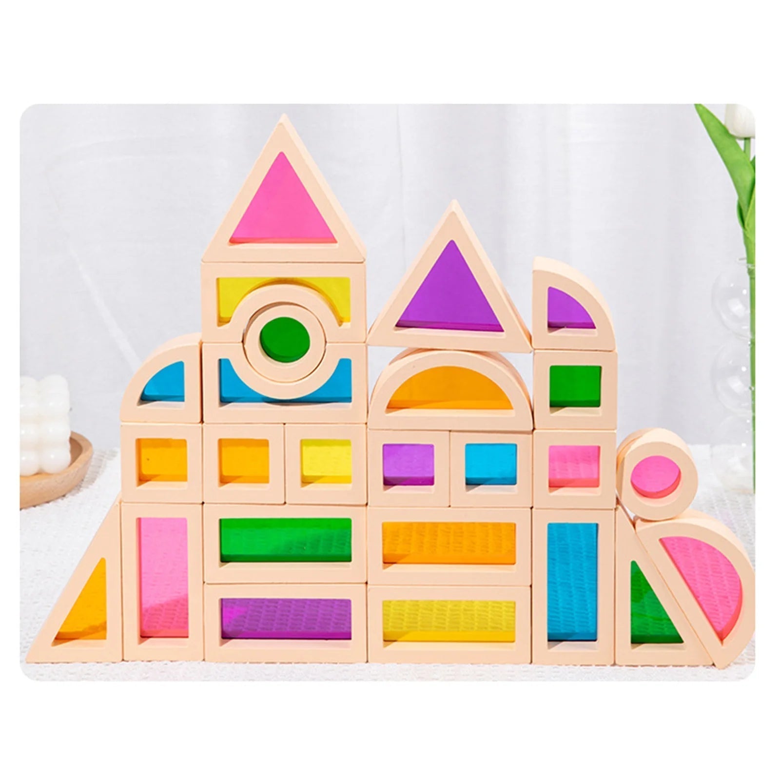 CreativeBlocks – Blocs en Bois Colorés pour Enfants