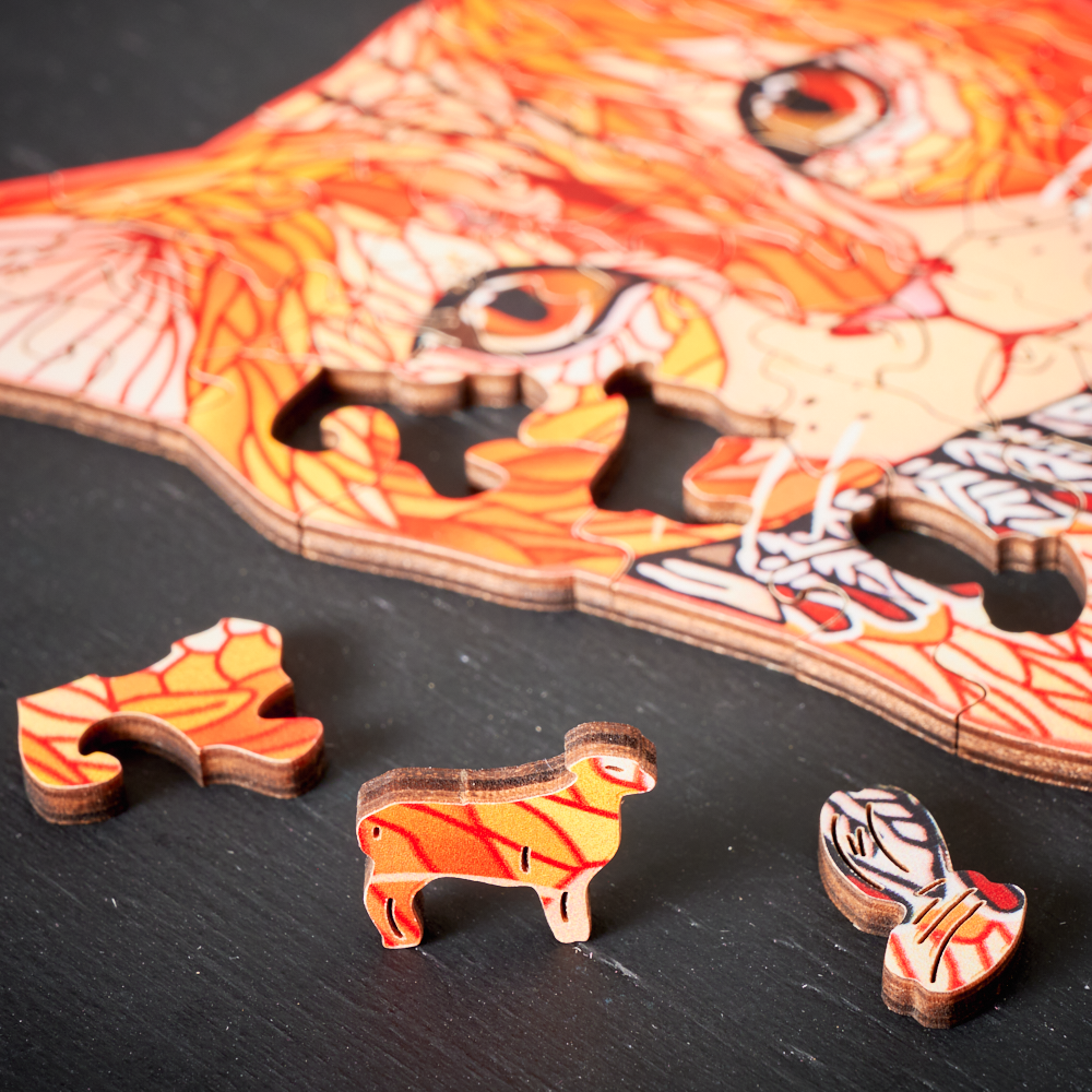 WoodlyShapes Puzzles – Animaux Créatifs en Bois