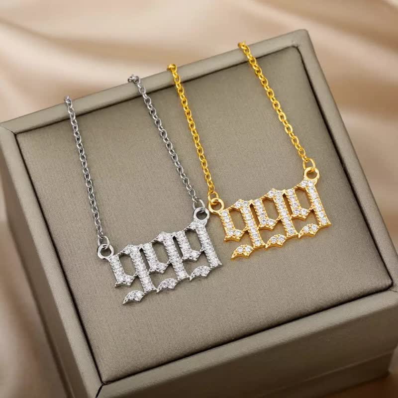 Seraphina - Collier nombres angéliques en zircone