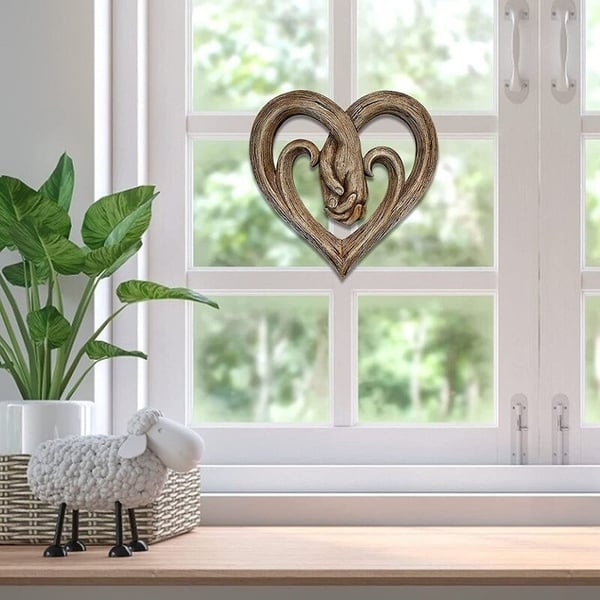 LoveWood - Décoration cœur en bois romantique pour la maison