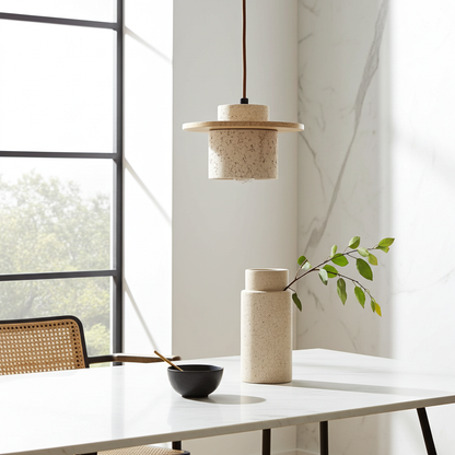 TerraLuxe – Lustre Design en Travertin | Élégance et Raffinement Luxueux