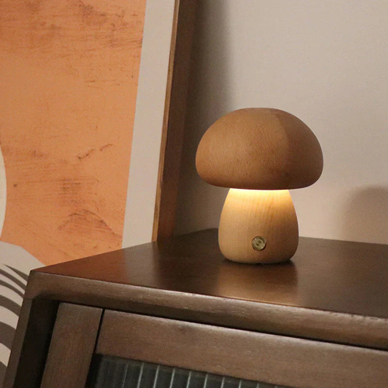 GlowShroom - Veilleuse Champignon LED en Bois