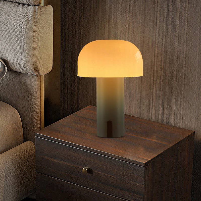 MushroomGlow - Lampe de Table Sans Fil Minimaliste à Intensité Variable