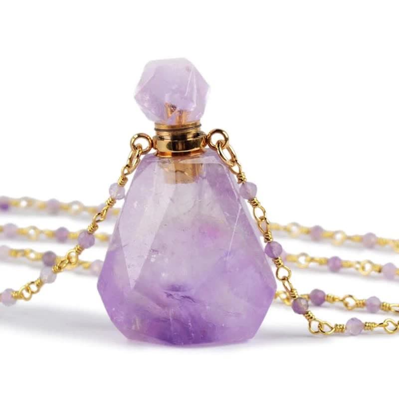 Iris - Collier flacon de parfum en cristal