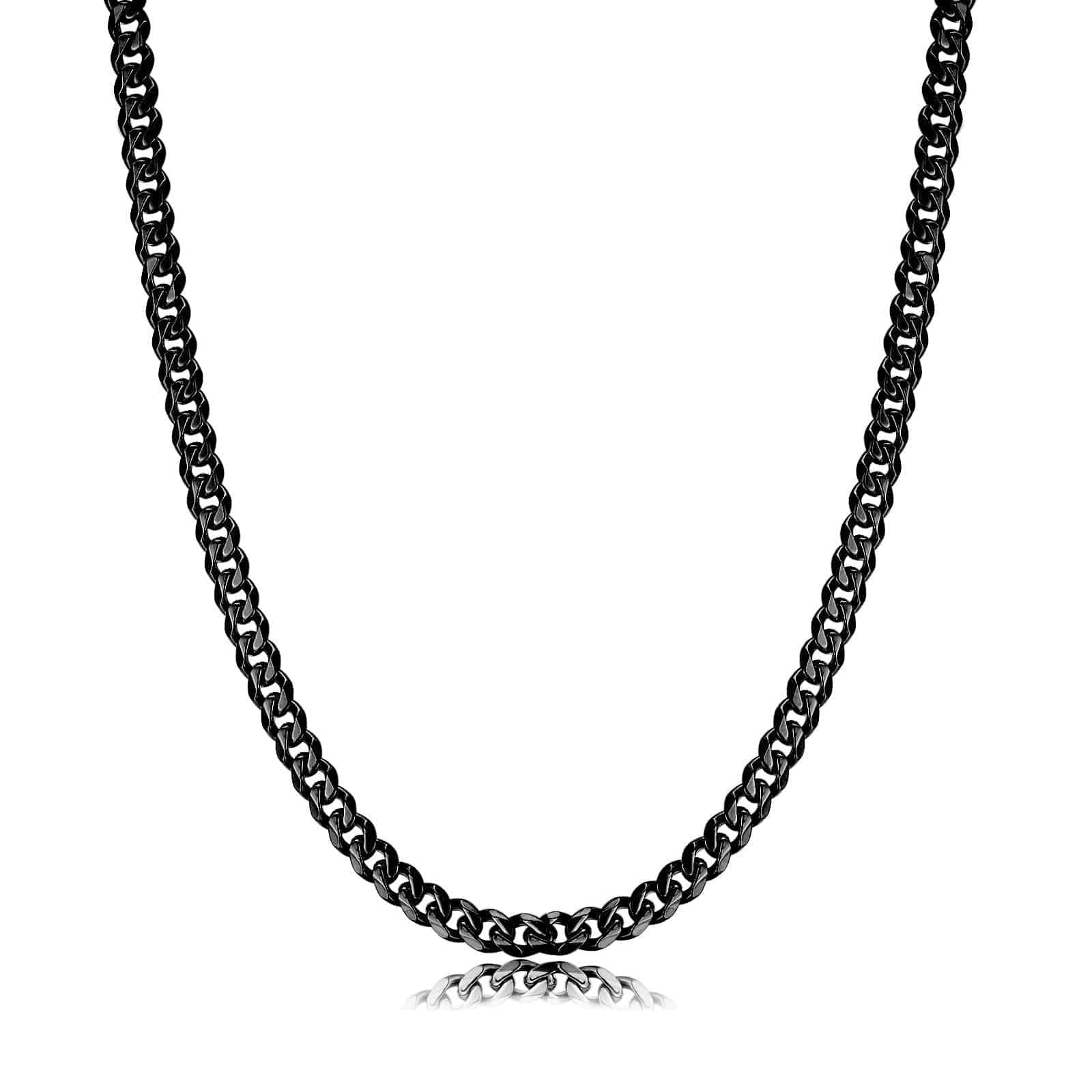 Noah - Collier chaîne cubaine en argent élégant pour homme