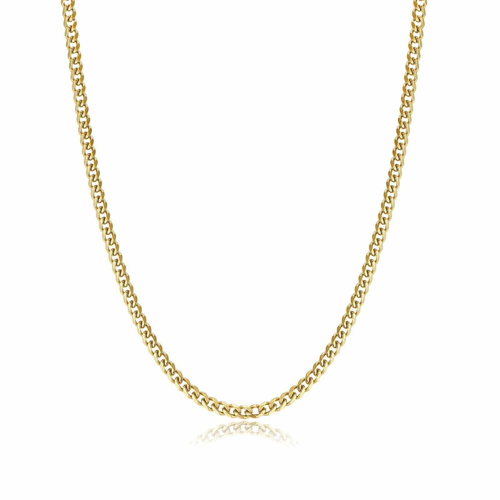 Noah - Collier chaîne cubaine en argent élégant pour homme
