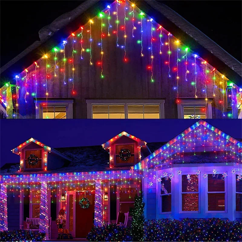 EclatFestif - Rideau lumineux LED d'extérieur pour décoration festive
