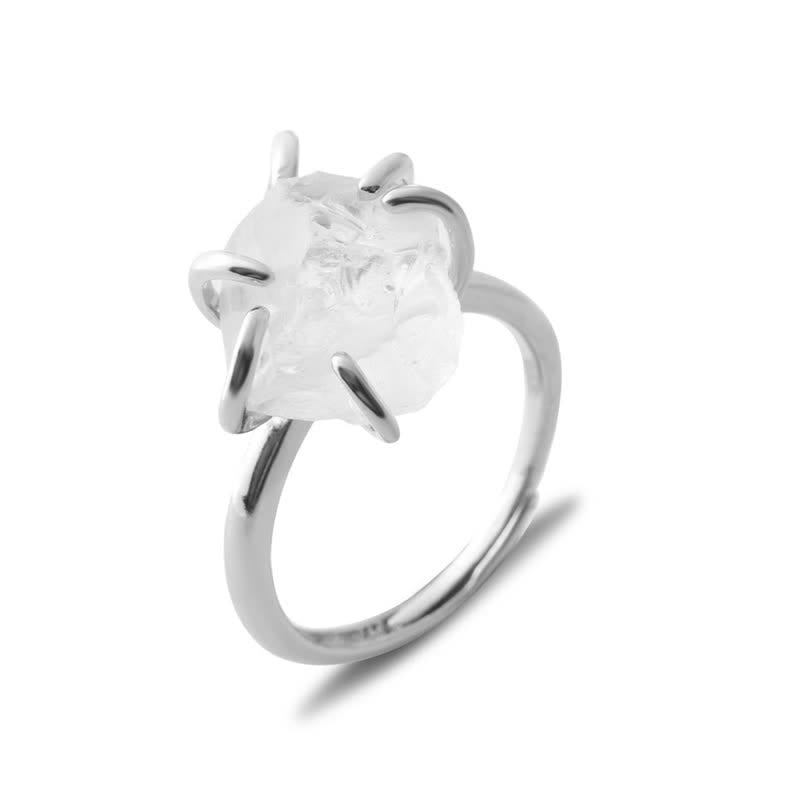 Liora - Bague réglable en cristal naturel à 6 griffes