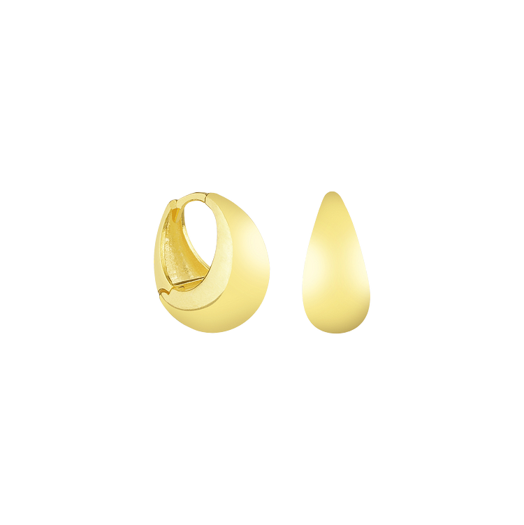 Aveline - Boucles d'oreilles gouttes dorées chic
