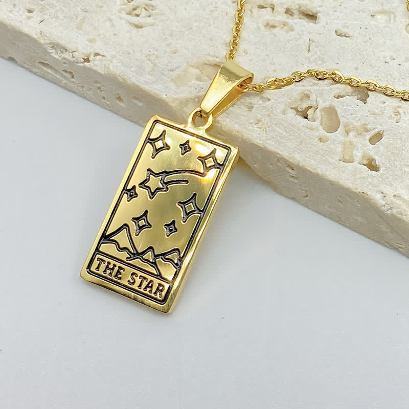 Seraphina - Pendentif porte-bonheur carte tarot vintage
