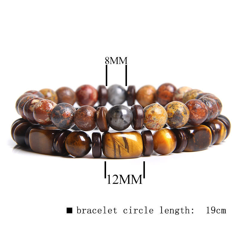 Naya - Bracelet turquoise africaine et œil de tigre