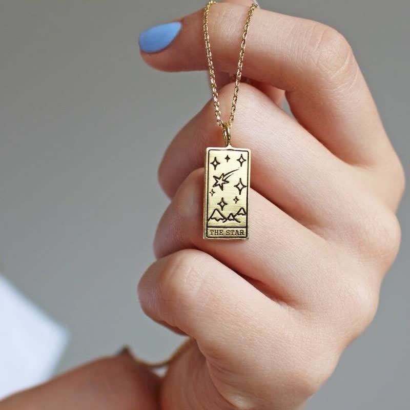 Seraphina - Pendentif porte-bonheur carte tarot vintage
