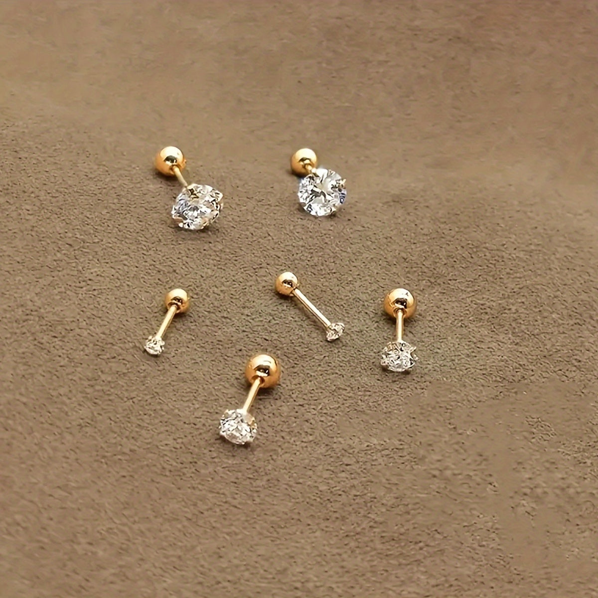 Lumen Sparkle - Puces Titanium Zircone Intemporelles