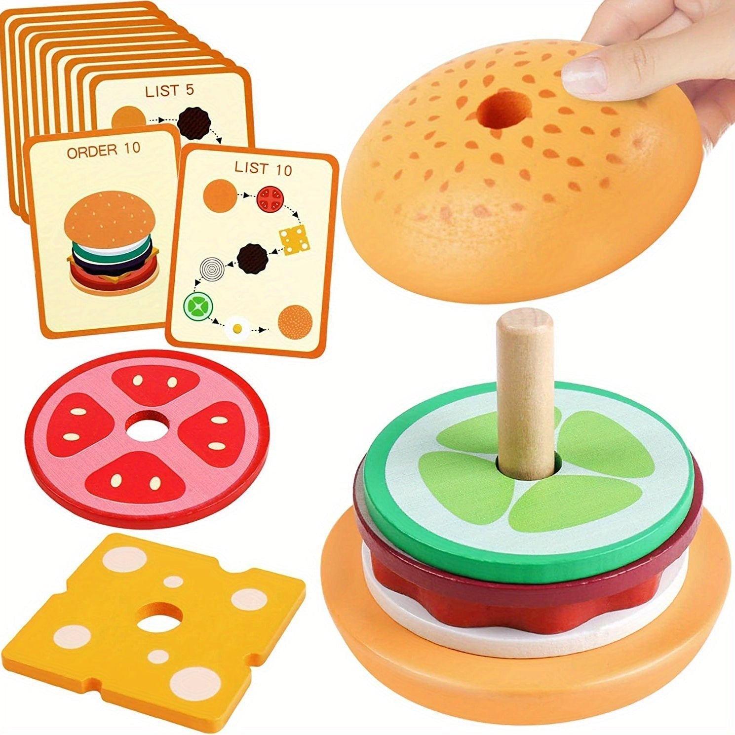 BurgerBuilders - Jouet Montessori Empilage