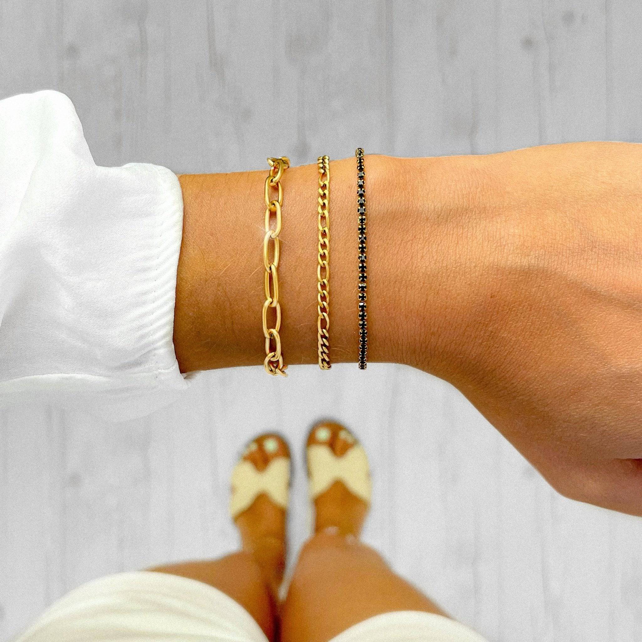Lucia - Bracelet chaîne en argent 925 réglable et moderne