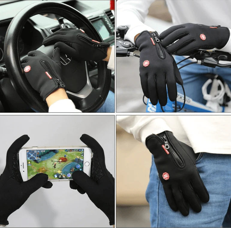 Zippy - Gants thermiques imperméables et coupe-vent pour l'hiver