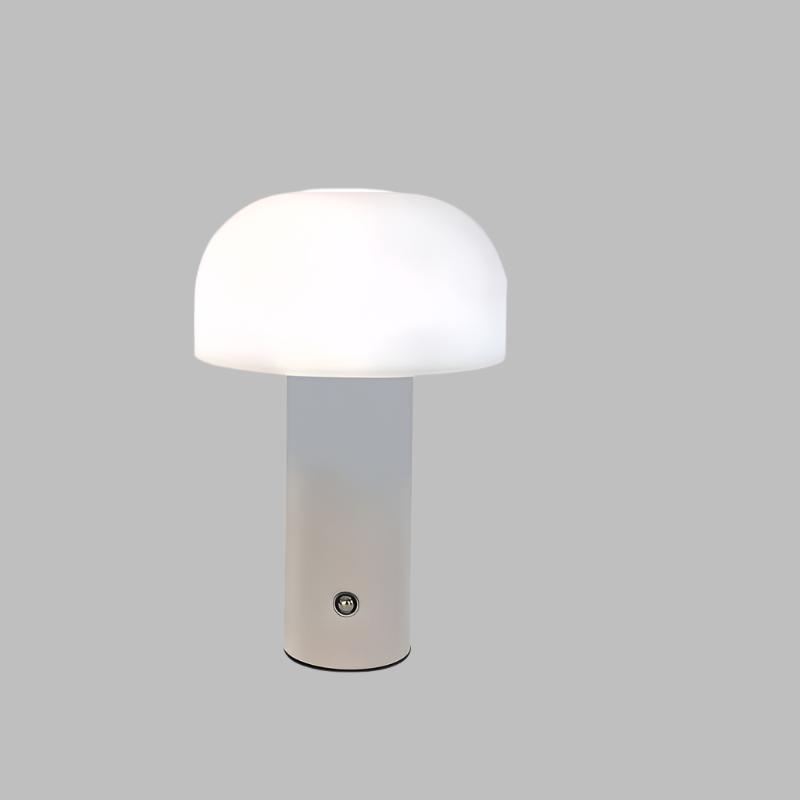 MushroomGlow - Lampe de Table Sans Fil Minimaliste à Intensité Variable