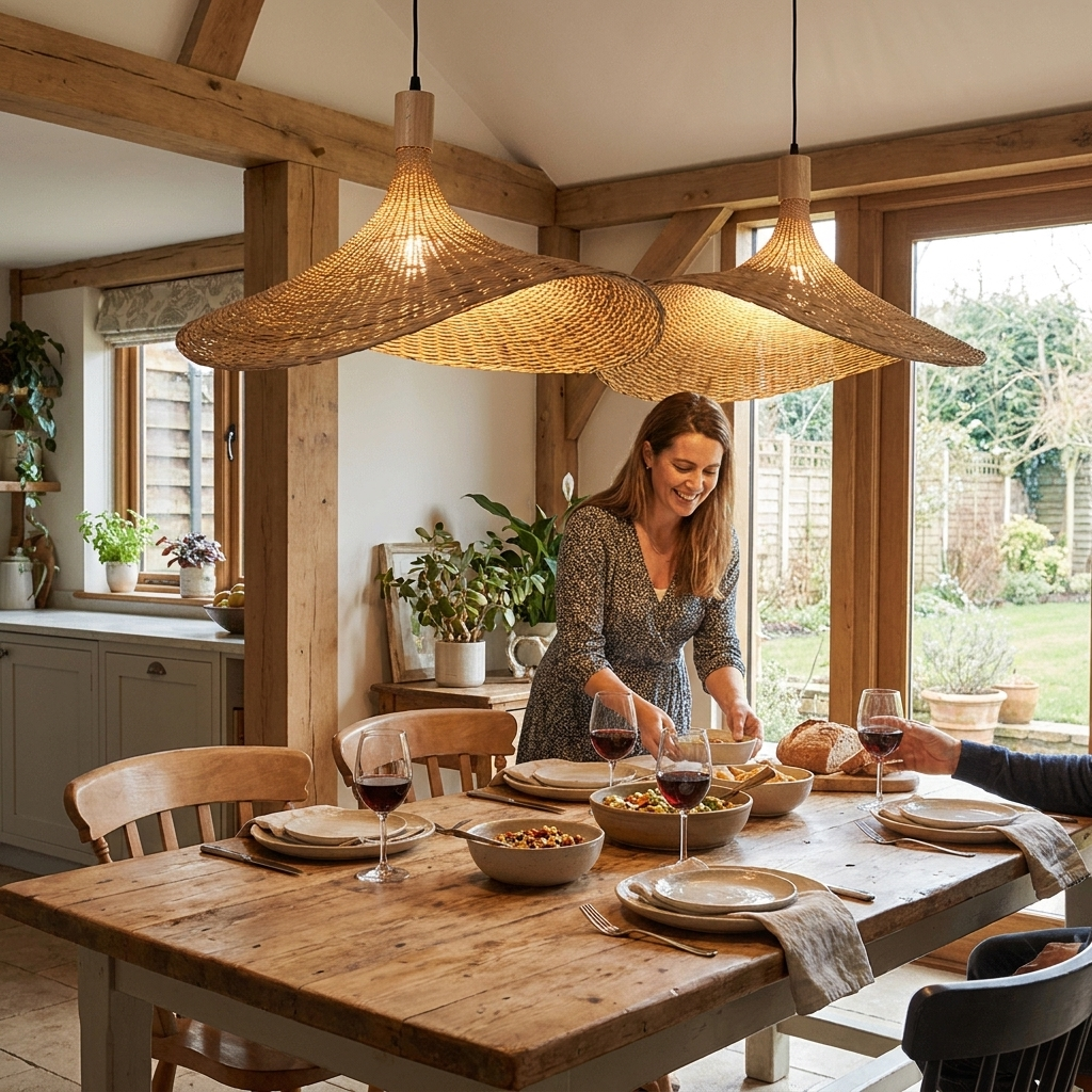 RietWicker lampe suspendue osier lifestyle