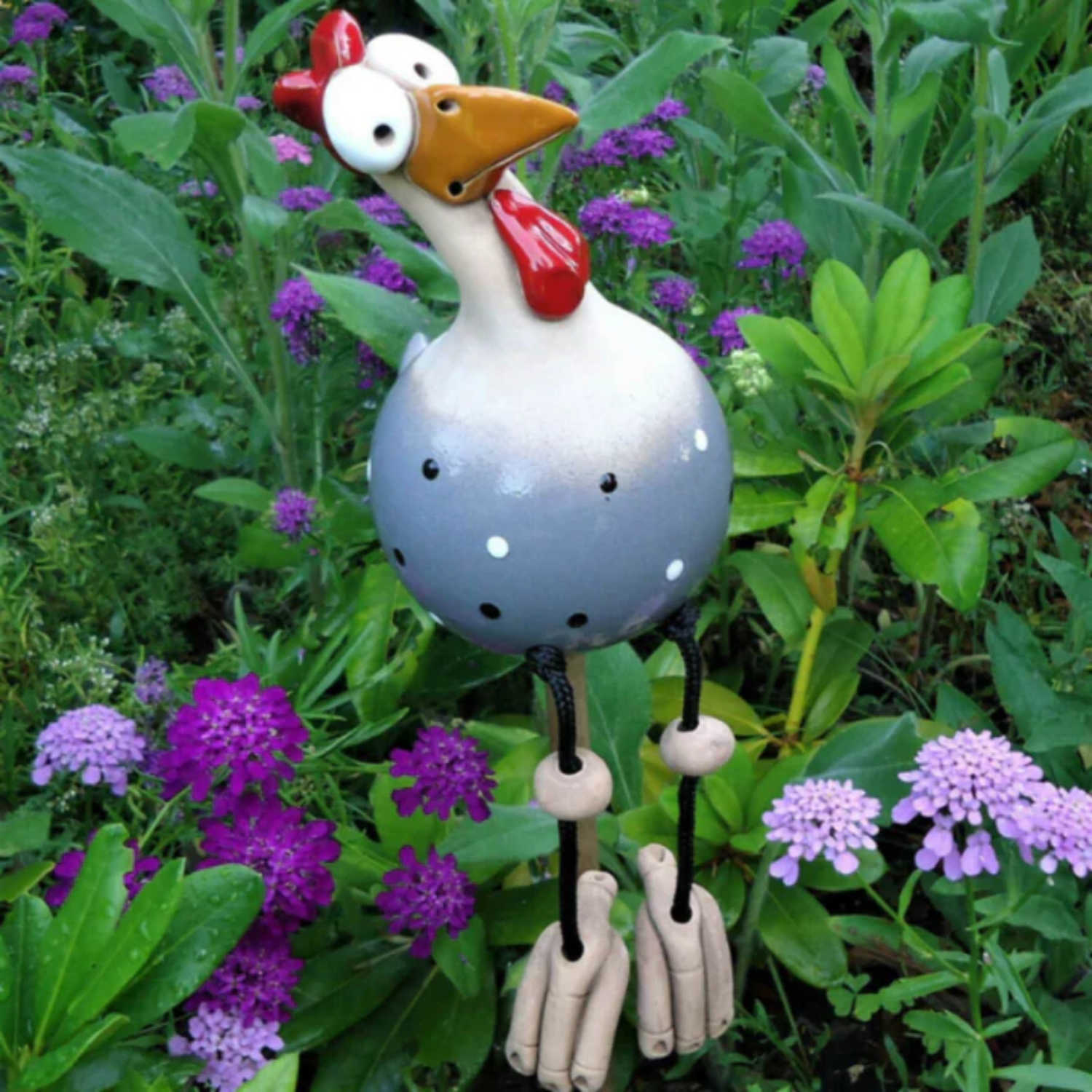 Happy Chicken - Poule décorative ludique pour le jardin