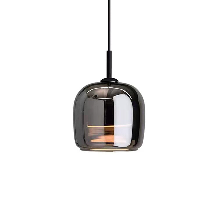 Noctéra – Suspension Design Moderne en Verre Noir