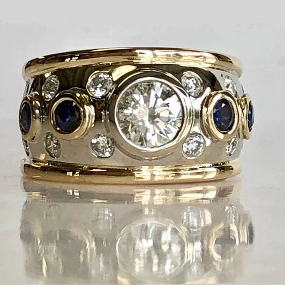Elina Bague Or Zircone Serties – Élégance Intemporelle