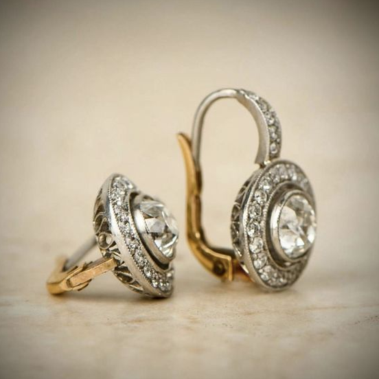 Boucles d'Oreilles Vintage Argent Zirconia - Elara
