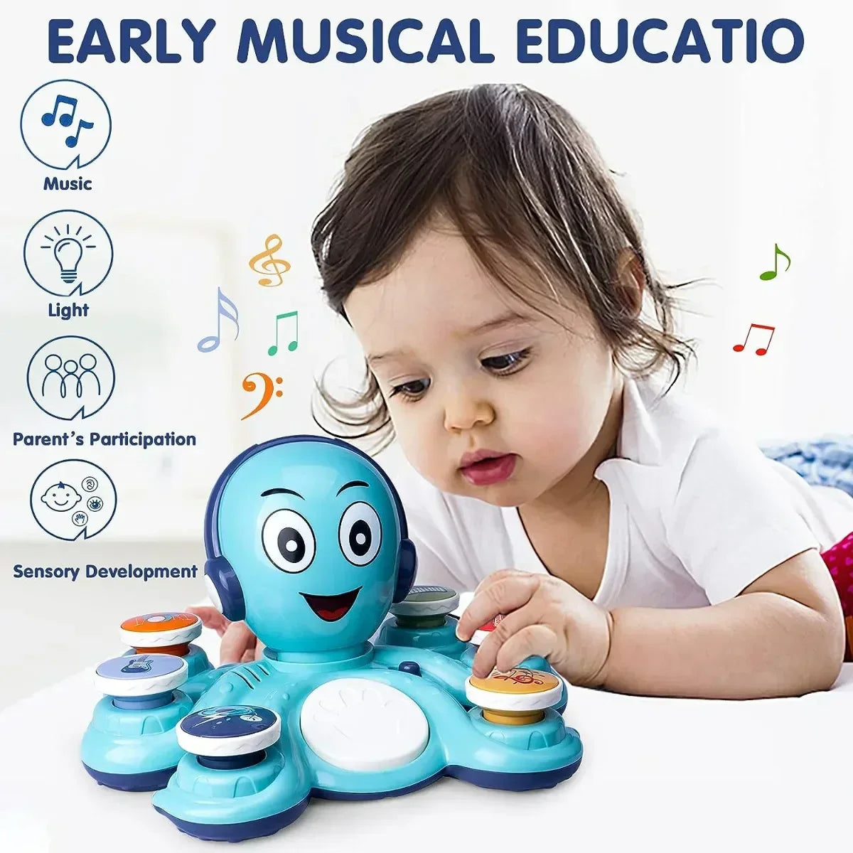 OctoJam – Jouet Musical Pieuvre pour Enfants